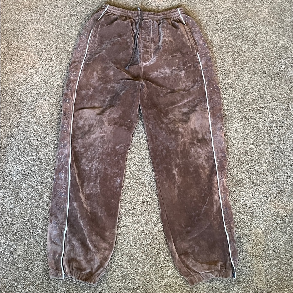 Women's Brown Velvet vintage Joggers